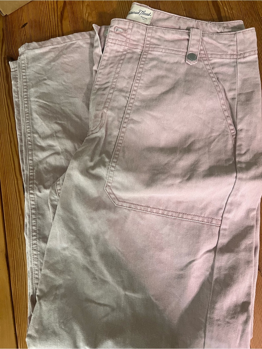 Light Pink Utility Wide Leg Pants